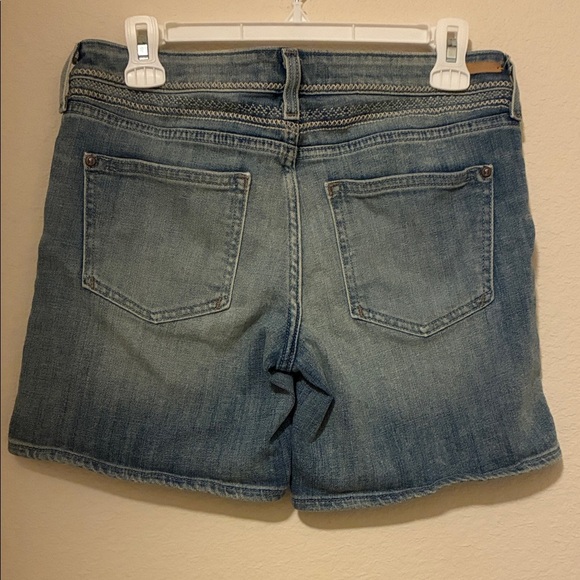 Pilcro Blue Embroidered Jean Shorts - Picture 5 of 8